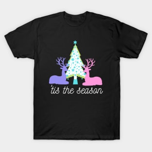 "Tis the Season Reindeer with Christmas Tree T-Shirt